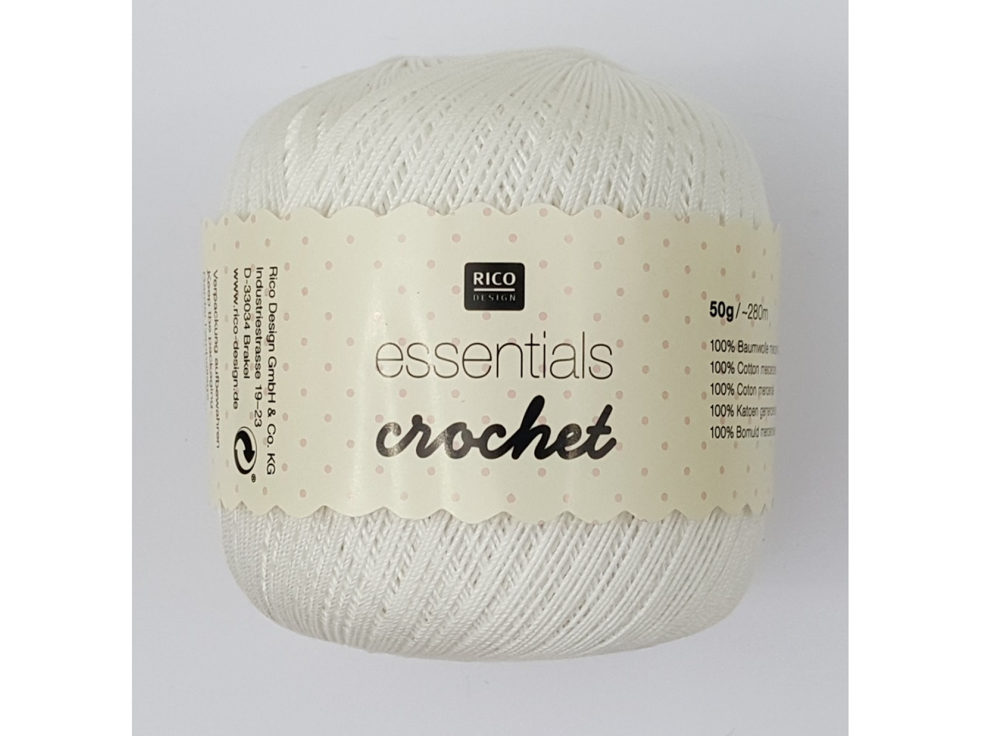 10+ Crochet Yarn Size 10 Rico Essentials Crochet Size 10 01 White